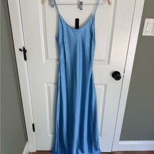 Elegant Blue full length Women's Dress